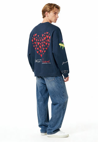 Sweatshirt Oversize Brodé "Sweetheart"