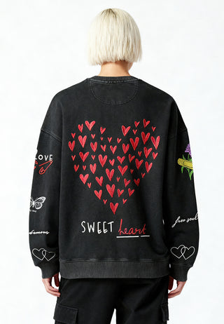 Sweatshirt Oversize Brodé "Sweetheart"