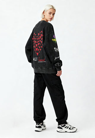 Sweatshirt Oversize Brodé "Sweetheart"