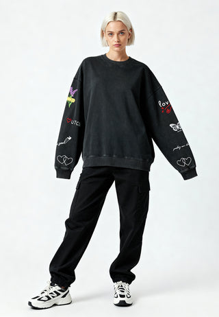 Sweatshirt Oversize Brodé "Sweetheart"