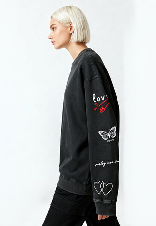 Sweatshirt Oversize Brodé "Sweetheart"