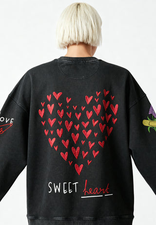 Sweatshirt Oversize Brodé "Sweetheart"