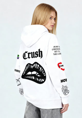 Hoodie à Zip Brodé "Crush"