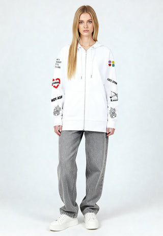 Hoodie à Zip Brodé "Crush"