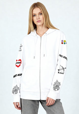 Hoodie à Zip Brodé "Crush"