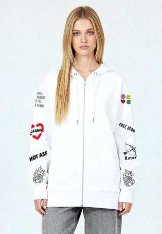 Hoodie à Zip Brodé "Crush"