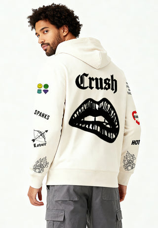Hoodie à Zip Brodé "Crush"