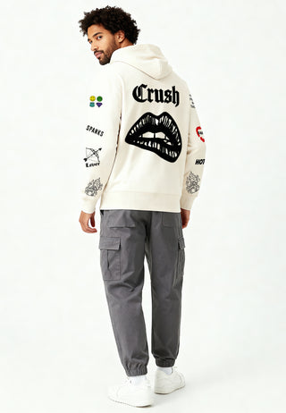 Hoodie à Zip Brodé "Crush"