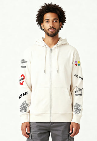 Hoodie à Zip Brodé "Crush"