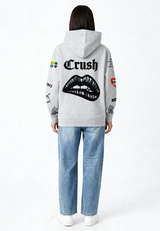 Hoodie à Zip Brodé "Crush"