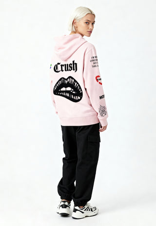 Hoodie à Zip Brodé "Crush"