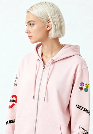 Hoodie à Zip Brodé "Crush"