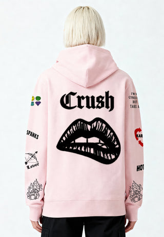 Hoodie à Zip Brodé "Crush"