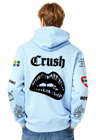 Hoodie à Zip Brodé "Crush"