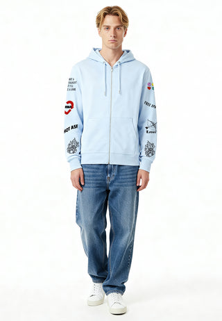 Hoodie à Zip Brodé "Crush"