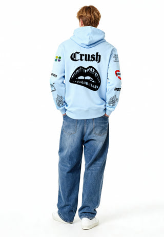Hoodie à Zip Brodé "Crush"