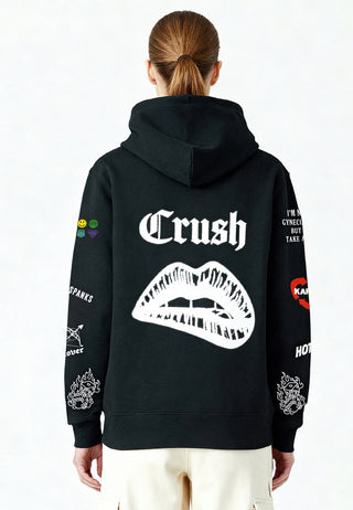 Hoodie à Zip Brodé "Crush"