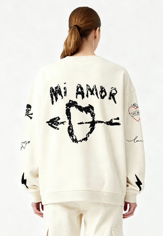 Sweatshirt Oversize Brodé "Mi Amor"