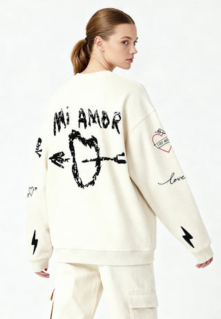 Sweatshirt Oversize Brodé "Mi Amor"