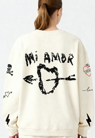 Sweatshirt Oversize Brodé "Mi Amor"