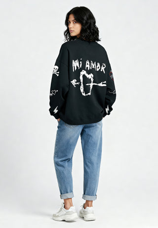 Sweatshirt Oversize Brodé "Mi Amor"