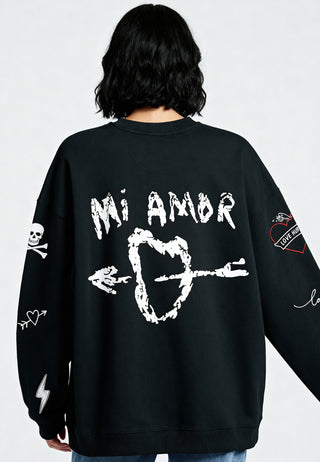 Sweatshirt Oversize Brodé "Mi Amor"