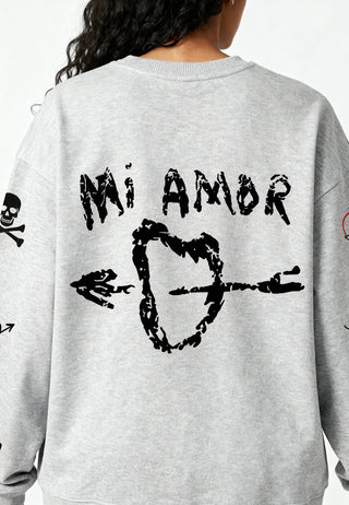 Sweatshirt Oversize Brodé "Mi Amor"
