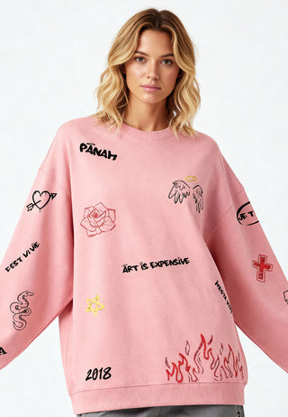 Sweatshirt Oversize "Graffiti Mira"
