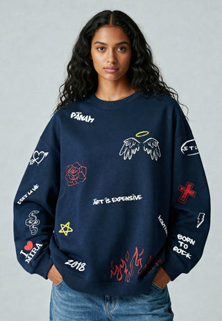 Sweatshirt Oversize "Graffiti Mira"