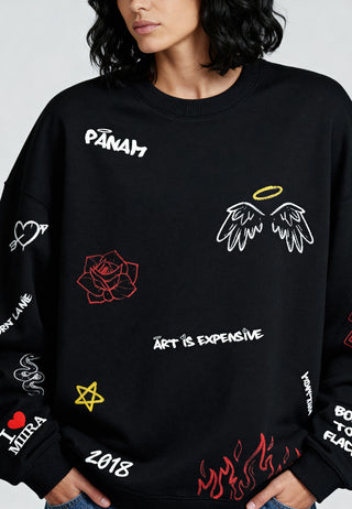Sweatshirt Oversize "Graffiti Mira"