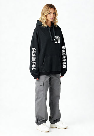 Hoodie Oversize Brodé "Blessed"