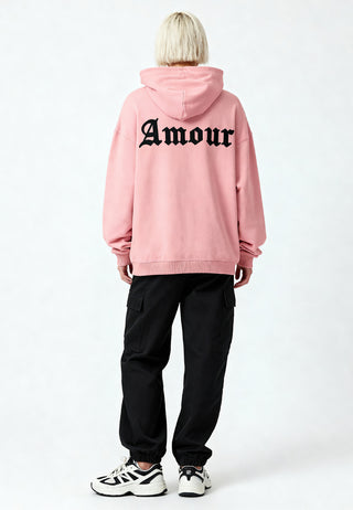 Hoodie Oversize Brodé "Amour Gothic"