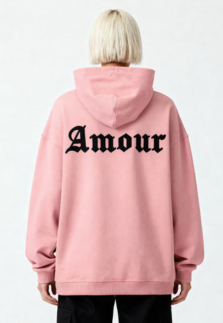 Hoodie Oversize Brodé "Amour Gothic"