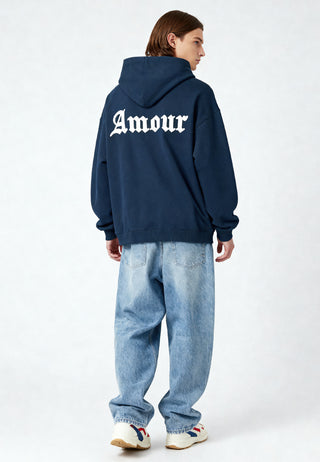 Hoodie Oversize Brodé "Amour Gothic"