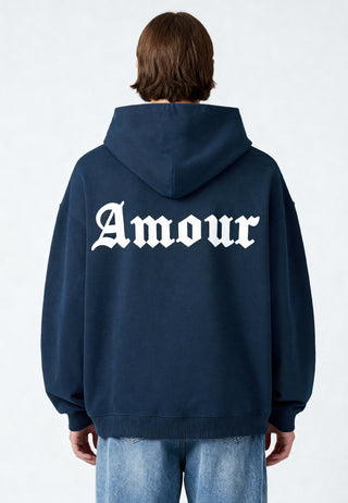 Hoodie Oversize Brodé "Amour Gothic"