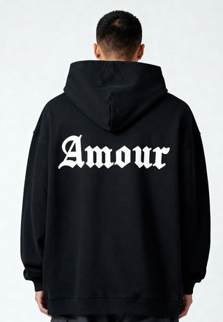 Hoodie Oversize Brodé "Amour Gothic"