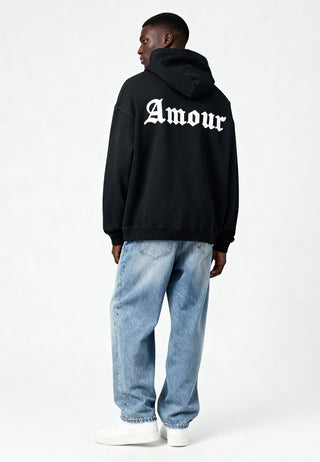 Hoodie Oversize Brodé "Amour Gothic"