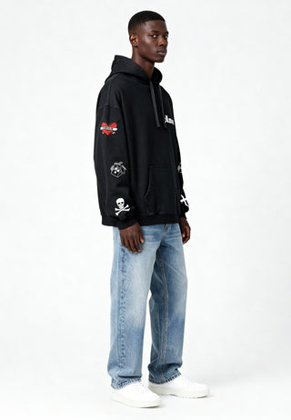 Hoodie Oversize Brodé "Amour Gothic"
