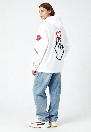 Hoodie à Zip Brodé "Moi Non Plus"