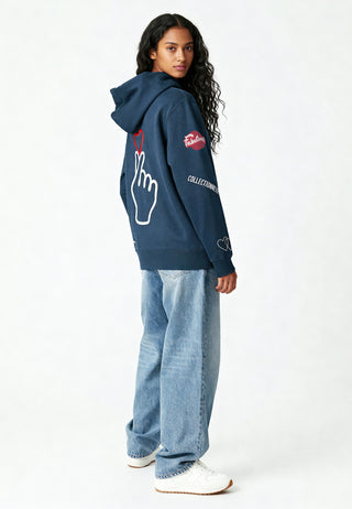 Hoodie à Zip Brodé "Moi Non Plus"