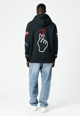 Hoodie à Zip Brodé "Moi Non Plus"