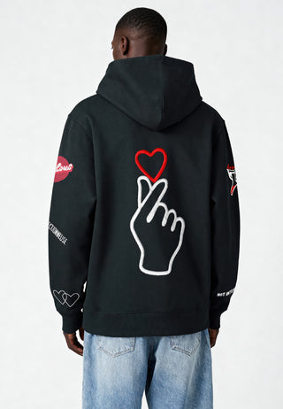 Hoodie à Zip Brodé "Moi Non Plus"