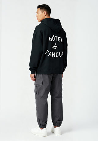 Hoodie Oversize Brodé "Hôtel de l’Amour"