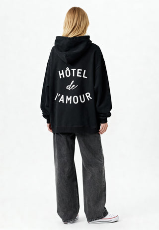 Hoodie Oversize Brodé "Hôtel de l’Amour"