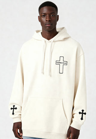 Hoodie Oversize Brodé "Karma Kills"