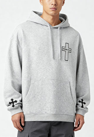 Hoodie Oversize Brodé "Karma Kills"