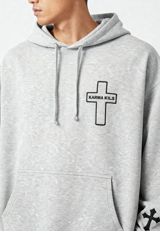 Hoodie Oversize Brodé "Karma Kills"
