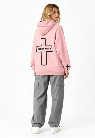 Hoodie Oversize Brodé "Karma Kills"