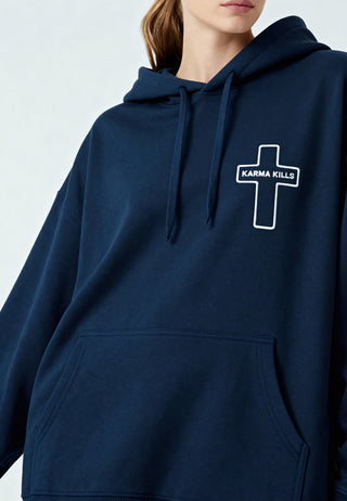 Hoodie Oversize Brodé "Karma Kills"