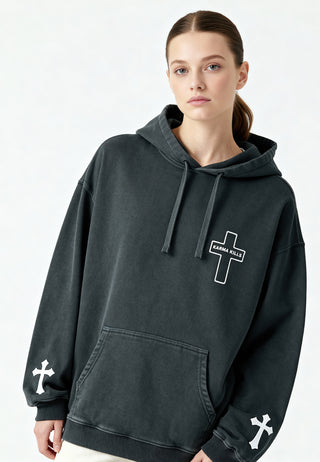 Hoodie Oversize Brodé "Karma Kills"